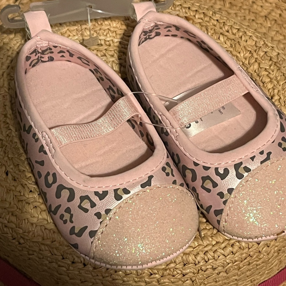 Pink Leopard Print Kids Shoes